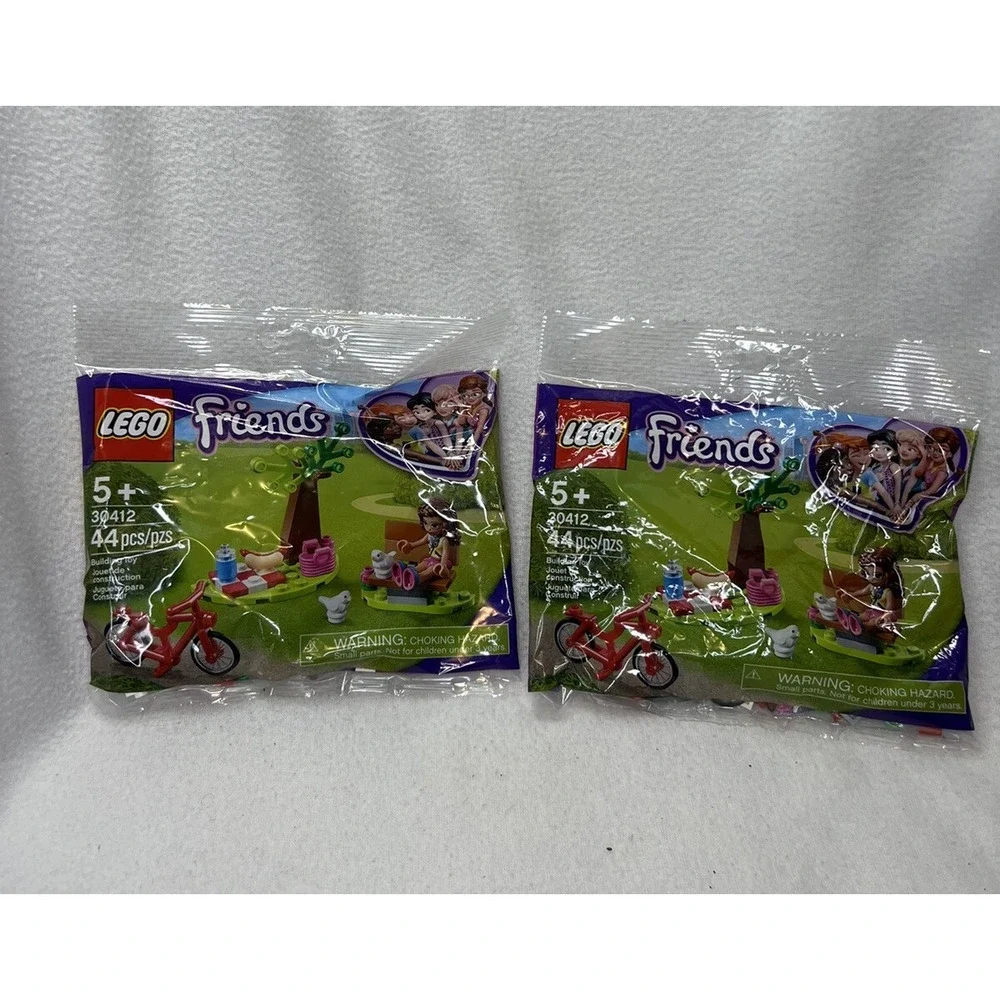 Lego Friends Picnic Park Building Toy # 30412 LOT OF 2 Featuring Olivia 44 Pcs